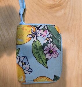Vera Bradley RFID Petite Zip Around Wallet in Lemon Grove MSRP 55.00